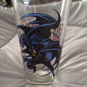 Batman Glass Tumbler with Blue and Black Design